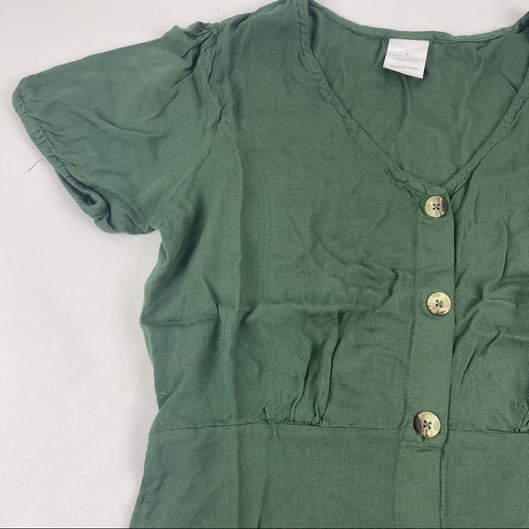 Womens Button Down Tunic Hunter Green Small - Picture 5 of 10